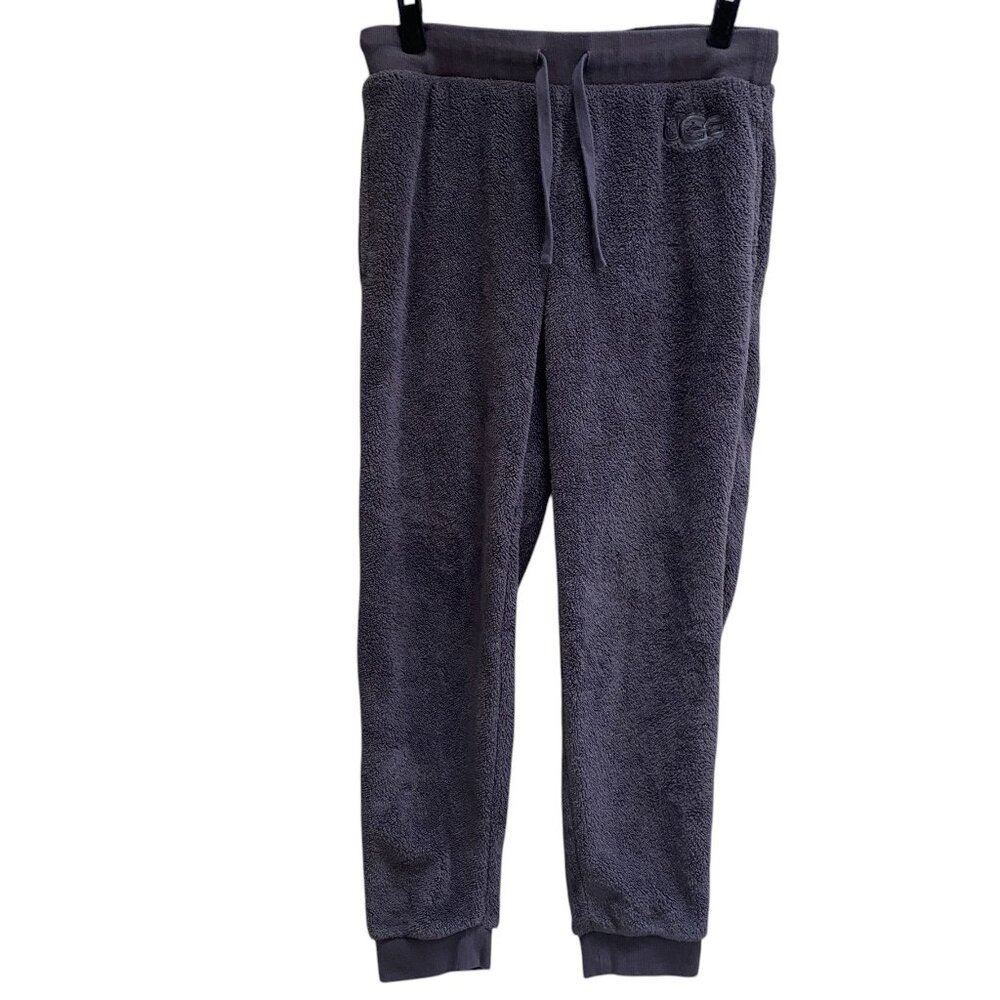 UGG Teddy Bear Fleece Joggers Lounge Sweatpants Gray Athleisure Streetwear-M